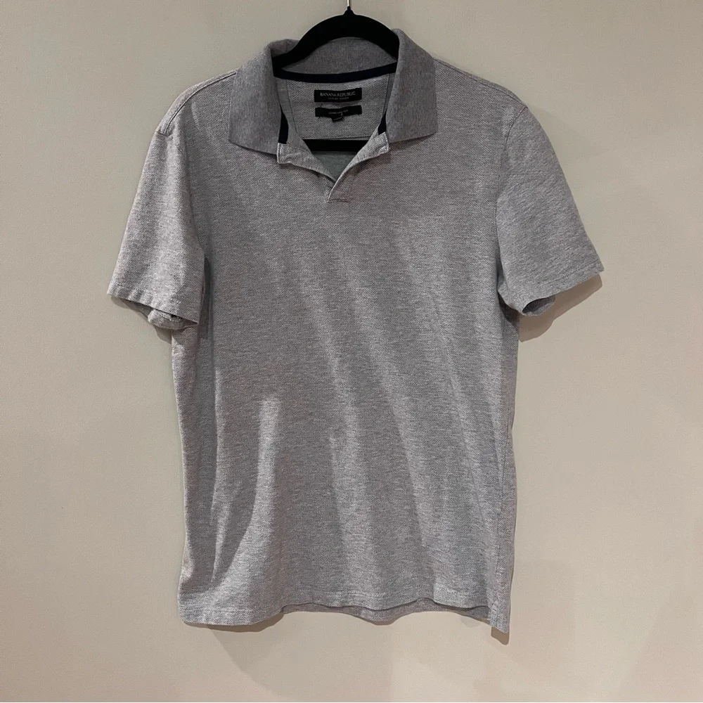 Banana Republic Gray Standard Fit Polo
